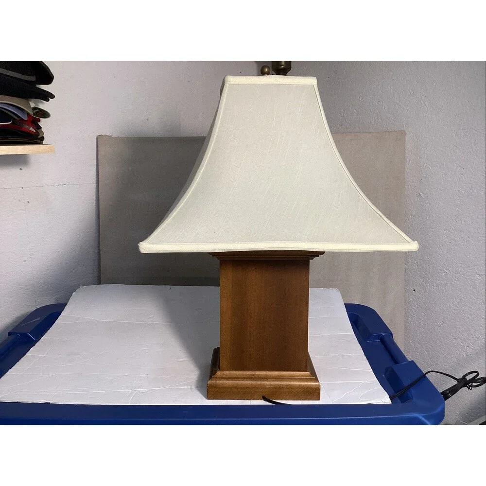vtg LL bean table lamp fishing lures hooks trout fly fishing (RARE) 23.5”x8.5”